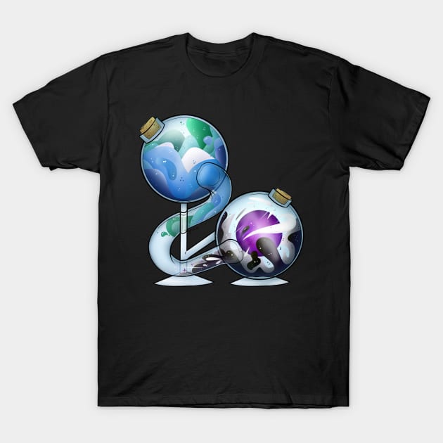 Gay Men Ace Pride Potion T-Shirt by Qur0w